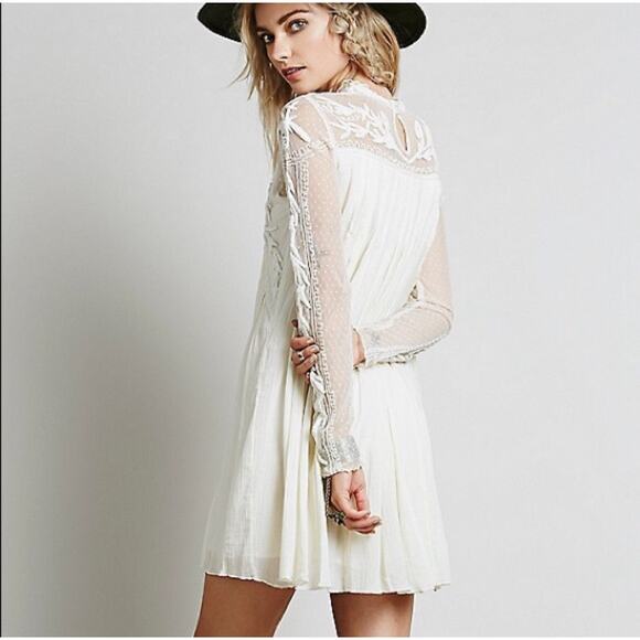 Free People Write About Love Dress in Natural - Picture 2 of 10